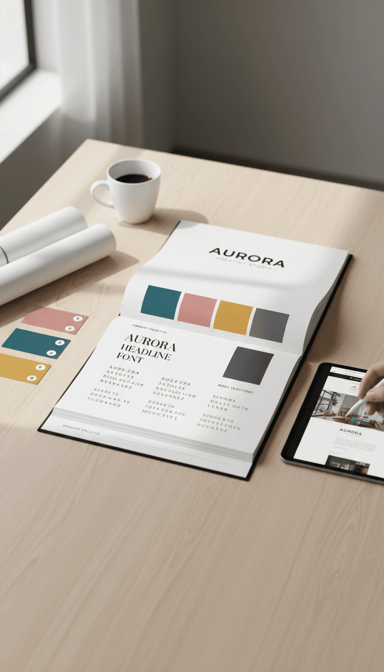 Brand strategy and design development materials