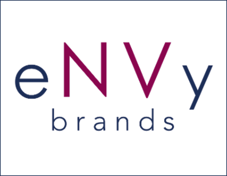 eNVy brands logo with dark blue and maroon stylized text on a white background.